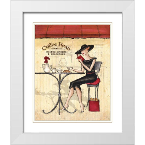 Femme Elegante II White Modern Wood Framed Art Print with Double Matting by Laliberte, Andrea