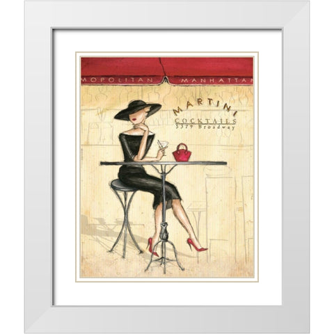 Femme Elegante III White Modern Wood Framed Art Print with Double Matting by Laliberte, Andrea