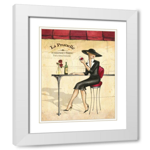Femme Elegante IV White Modern Wood Framed Art Print with Double Matting by Laliberte, Andrea