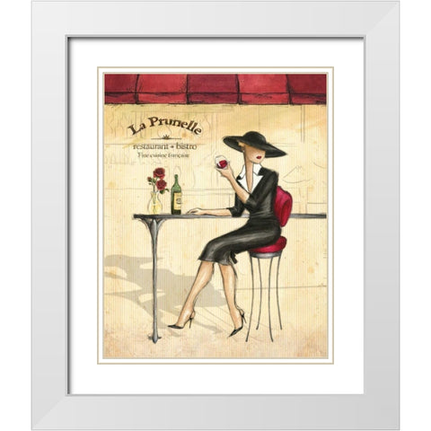 Femme Elegante IV White Modern Wood Framed Art Print with Double Matting by Laliberte, Andrea