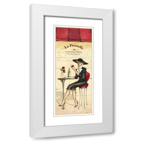 Bistro White Modern Wood Framed Art Print with Double Matting by Laliberte, Andrea