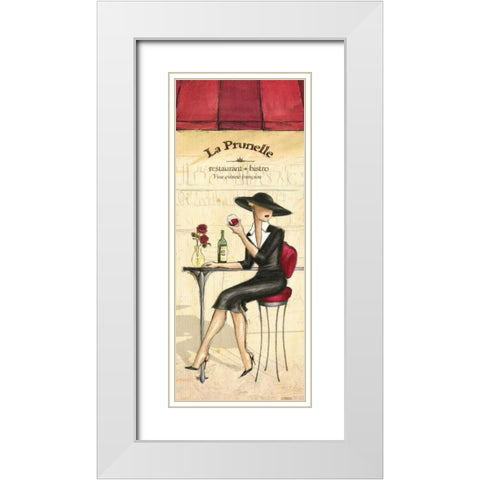 Bistro White Modern Wood Framed Art Print with Double Matting by Laliberte, Andrea