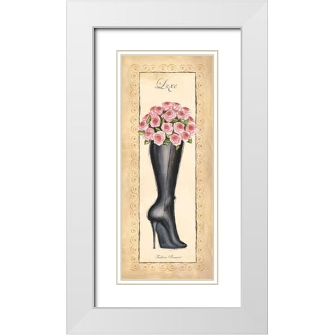 Fashion Bouquet I White Modern Wood Framed Art Print with Double Matting by Laliberte, Andrea