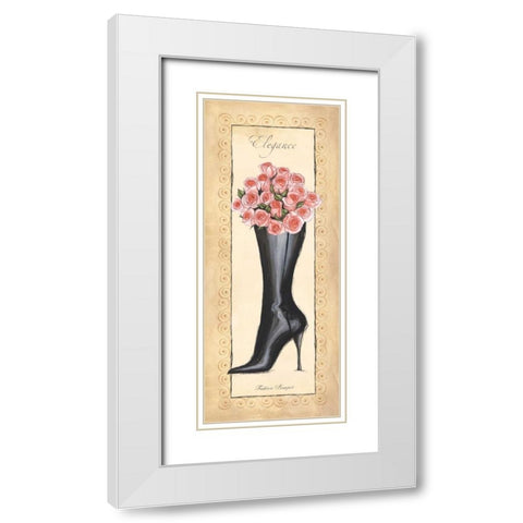 Fashion Bouquet II White Modern Wood Framed Art Print with Double Matting by Laliberte, Andrea