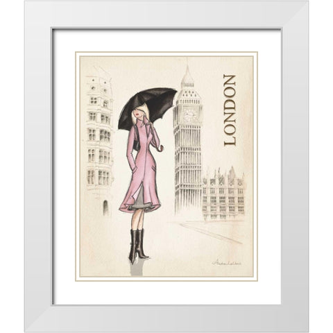 London White Modern Wood Framed Art Print with Double Matting by Laliberte, Andrea