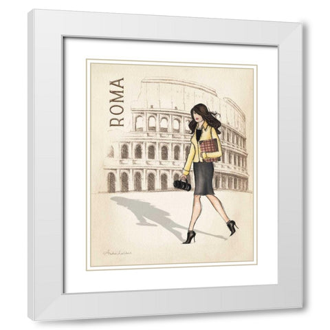 Roma White Modern Wood Framed Art Print with Double Matting by Laliberte, Andrea