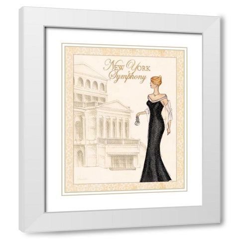 Symphony White Modern Wood Framed Art Print with Double Matting by Laliberte, Andrea