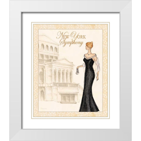 Symphony White Modern Wood Framed Art Print with Double Matting by Laliberte, Andrea