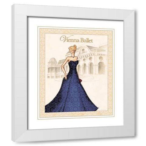 Ballet White Modern Wood Framed Art Print with Double Matting by Laliberte, Andrea