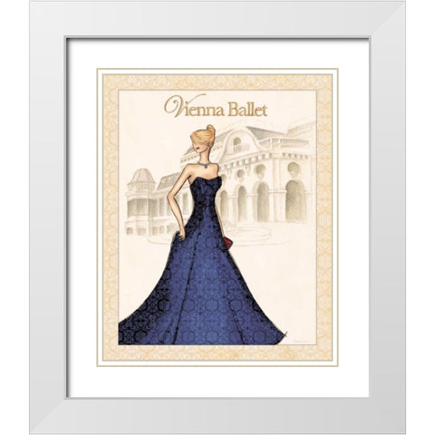 Ballet White Modern Wood Framed Art Print with Double Matting by Laliberte, Andrea