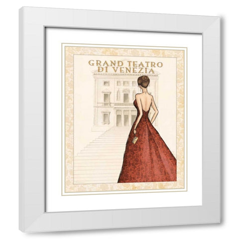 Teatro White Modern Wood Framed Art Print with Double Matting by Laliberte, Andrea