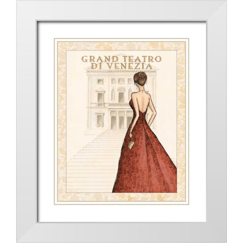 Teatro White Modern Wood Framed Art Print with Double Matting by Laliberte, Andrea