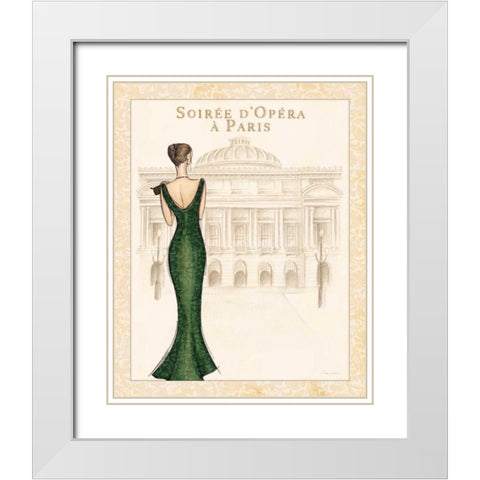 Opera White Modern Wood Framed Art Print with Double Matting by Laliberte, Andrea