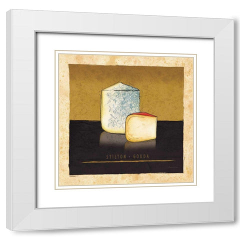 Cheeses II White Modern Wood Framed Art Print with Double Matting by Laliberte, Andrea