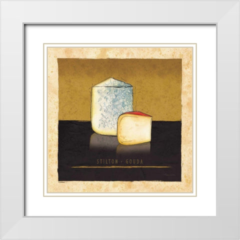 Cheeses II White Modern Wood Framed Art Print with Double Matting by Laliberte, Andrea