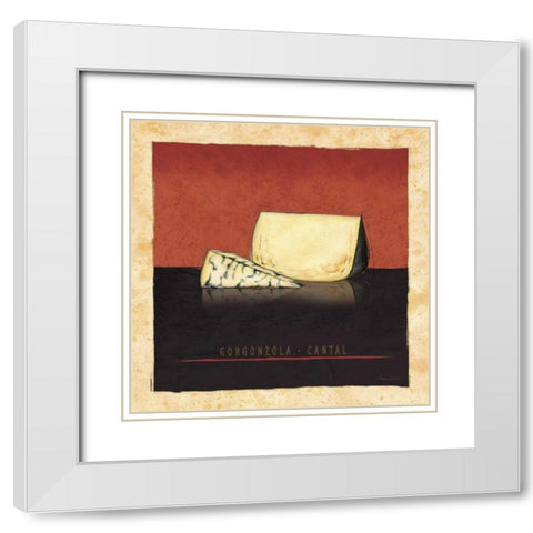 Cheeses III White Modern Wood Framed Art Print with Double Matting by Laliberte, Andrea