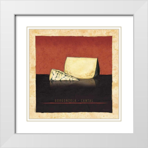 Cheeses III White Modern Wood Framed Art Print with Double Matting by Laliberte, Andrea