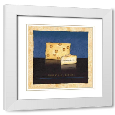 Cheeses IV White Modern Wood Framed Art Print with Double Matting by Laliberte, Andrea