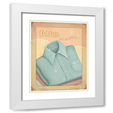 Fold White Modern Wood Framed Art Print with Double Matting by Laliberte, Andrea