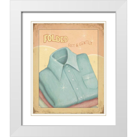 Fold White Modern Wood Framed Art Print with Double Matting by Laliberte, Andrea