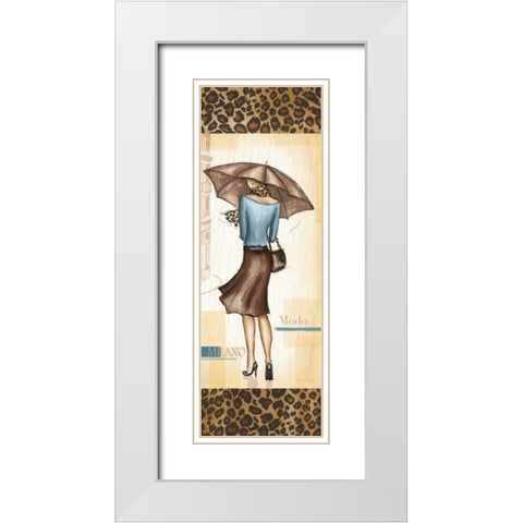 Milan Fashion White Modern Wood Framed Art Print with Double Matting by Laliberte, Andrea