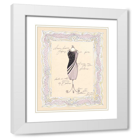 Dress Form I White Modern Wood Framed Art Print with Double Matting by Leal, Steve