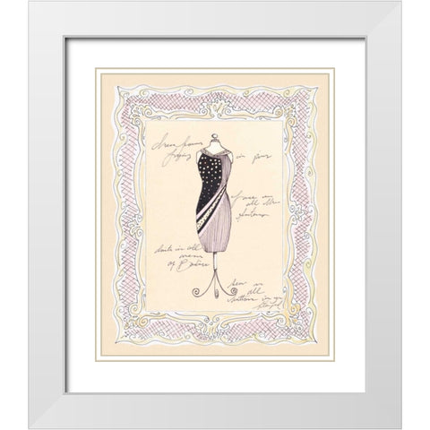 Dress Form I White Modern Wood Framed Art Print with Double Matting by Leal, Steve
