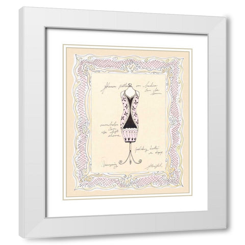 Dress Form III White Modern Wood Framed Art Print with Double Matting by Leal, Steve