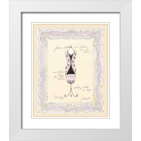 Dress Form III White Modern Wood Framed Art Print with Double Matting by Leal, Steve