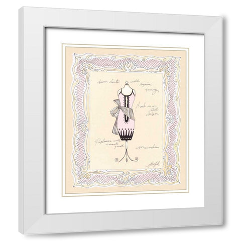 Dress Form IV White Modern Wood Framed Art Print with Double Matting by Leal, Steve