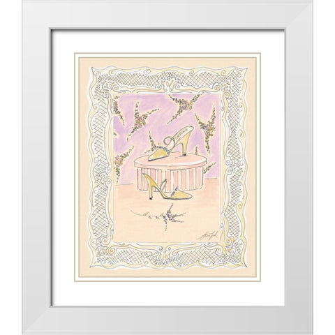 On the Town IV White Modern Wood Framed Art Print with Double Matting by Leal, Steve