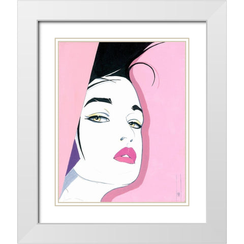 Diane White Modern Wood Framed Art Print with Double Matting by Leal, Steve