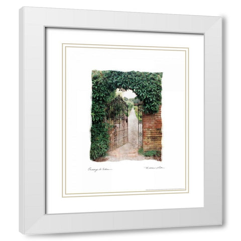 Passage to Eden White Modern Wood Framed Art Print with Double Matting by Love, Maureen