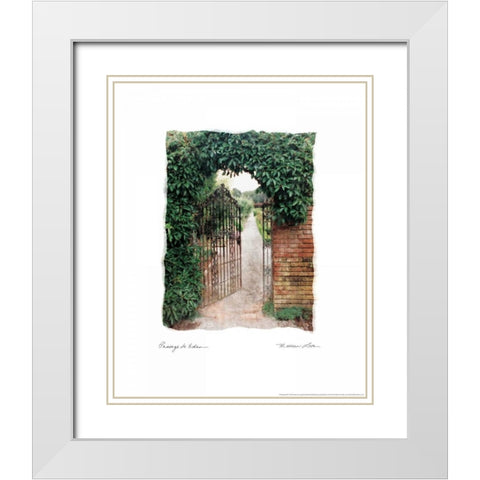 Passage to Eden White Modern Wood Framed Art Print with Double Matting by Love, Maureen