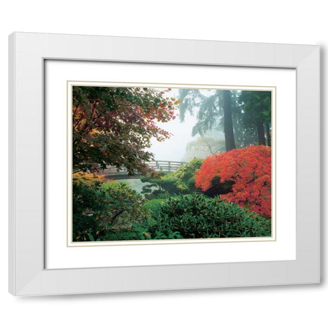 Japanese Garden II White Modern Wood Framed Art Print with Double Matting by Love, Maureen