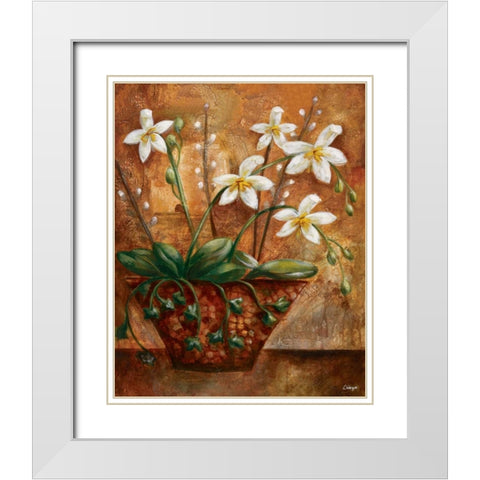 Copper Vessel I White Modern Wood Framed Art Print with Double Matting by Linza, Loretta