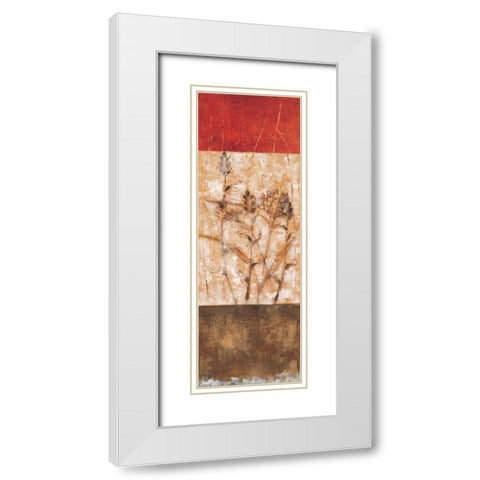 Fresco I White Modern Wood Framed Art Print with Double Matting by Linza, Loretta