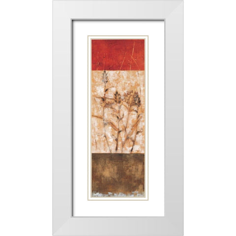 Fresco I White Modern Wood Framed Art Print with Double Matting by Linza, Loretta