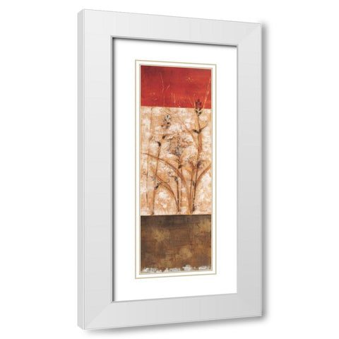 Fresco II White Modern Wood Framed Art Print with Double Matting by Linza, Loretta