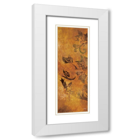 Georgette II White Modern Wood Framed Art Print with Double Matting by Linza, Loretta