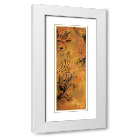 Georgette III White Modern Wood Framed Art Print with Double Matting by Linza, Loretta