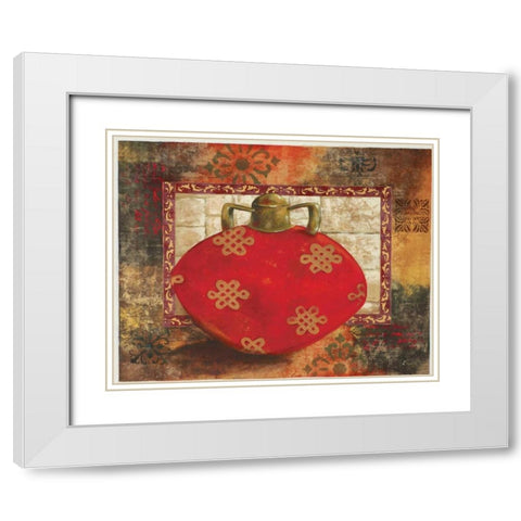 Eastern Wares I White Modern Wood Framed Art Print with Double Matting by Linza, Loretta