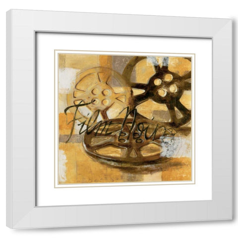Film Festival II White Modern Wood Framed Art Print with Double Matting by Linza, Loretta