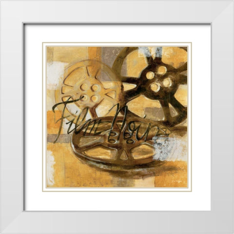 Film Festival II White Modern Wood Framed Art Print with Double Matting by Linza, Loretta