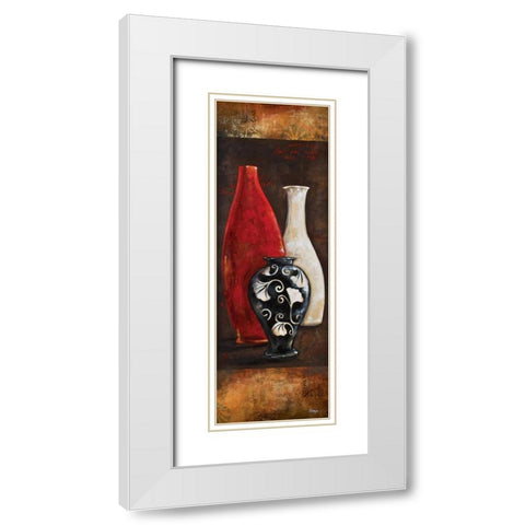 Eastern Bazaar I White Modern Wood Framed Art Print with Double Matting by Linza, Loretta