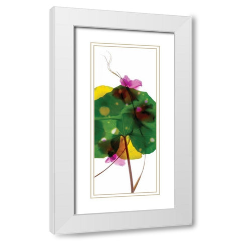 Leopard Leaf White Modern Wood Framed Art Print with Double Matting by McLemore, Julia