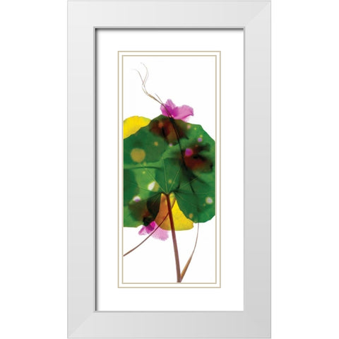 Leopard Leaf White Modern Wood Framed Art Print with Double Matting by McLemore, Julia