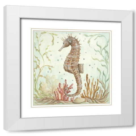 Seahorse IV White Modern Wood Framed Art Print with Double Matting by McRostie, Kate