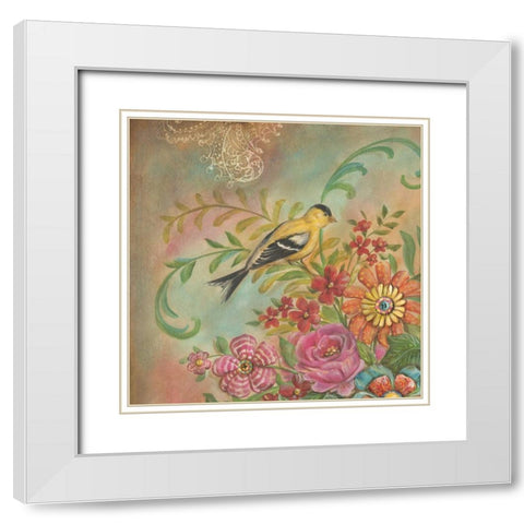 Splendid Botanical I White Modern Wood Framed Art Print with Double Matting by McRostie, Kate