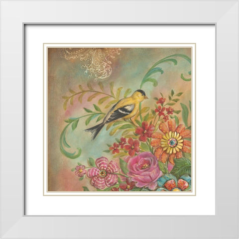 Splendid Botanical I White Modern Wood Framed Art Print with Double Matting by McRostie, Kate